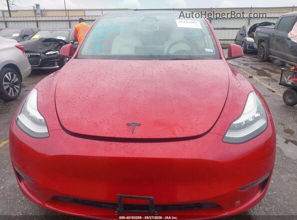 5YJYGAEE6MF201417 2021 TESLA MODEL Y Red Dashboard view