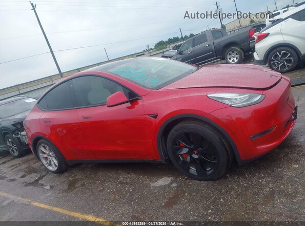 5YJYGAEE6MF201417 2021 TESLA MODEL Y Red Instrument cluster view