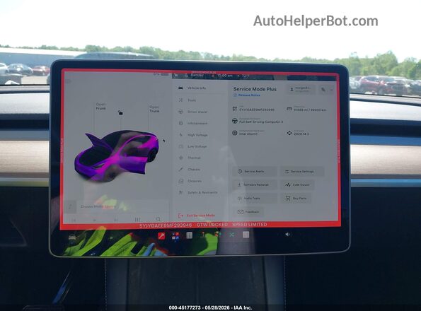 5YJYGAEE9MF293946 2021 TESLA MODEL Y Серый 