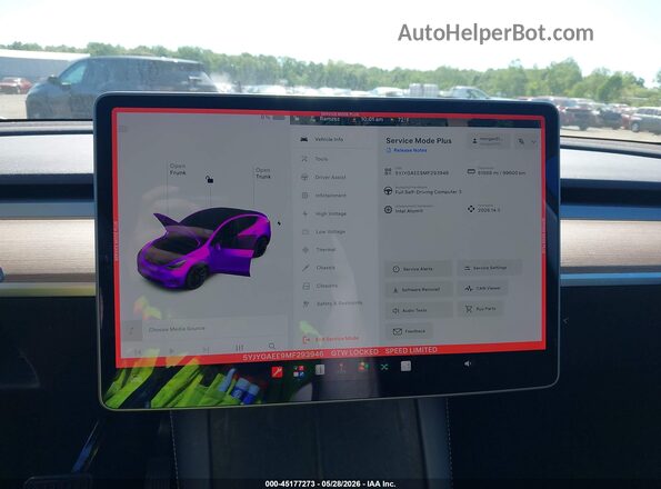 5YJYGAEE9MF293946 2021 TESLA MODEL Y Серый 