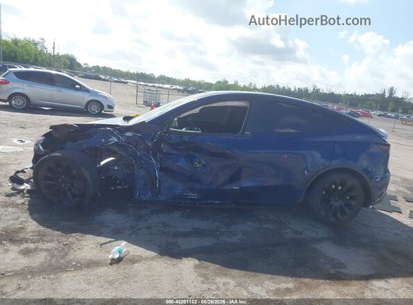 5YJYGDED8MF118242 2021 TESLA MODEL Y Синий Вид щитка приборов