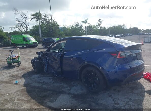 5YJYGDED8MF118242 2021 TESLA MODEL Y Синий Задняя левая четверть