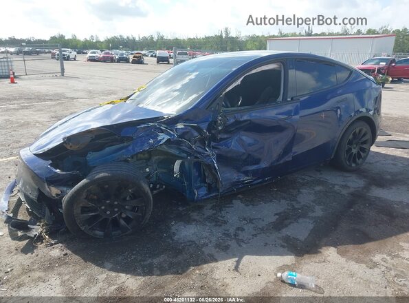 5YJYGDED8MF118242 2021 TESLA MODEL Y Синий Передняя левая четверть