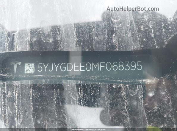 5YJYGDEE0MF068395 2021 TESLA MODEL Y White Շարժիչի բաժամունքի տեսք