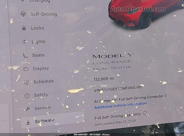 5YJYGDEE0MF068395 2021 TESLA MODEL Y White Սալոնի 360 աստիճան տեսք