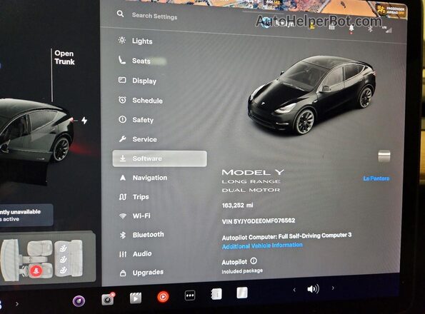 5YJYGDEE0MF076562 2021 TESLA MODEL Black Սարքավորումների վահանակի տեսք