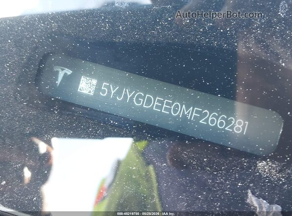 5YJYGDEE0MF266281 2021 TESLA MODEL Y Black 