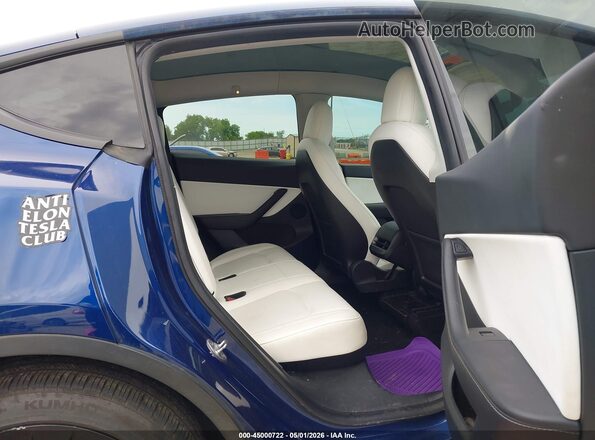 5YJYGDEE1MF141659 2021 TESLA MODEL Y Blue VIN sticker view