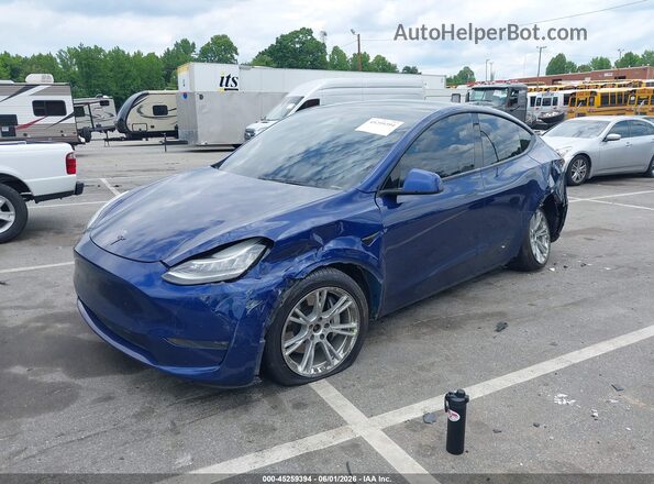 5YJYGDEE2MF061173 2021 TESLA MODEL Y Blue Передня ліва чверть