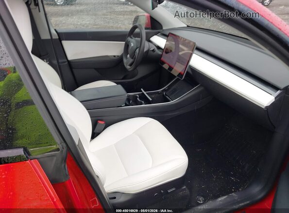 5YJYGDEE3MF075969 2021 TESLA MODEL Y Red Вид салону спереду