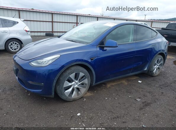 5YJYGDEE3MF231699 2021 TESLA MODEL Y Синий Передняя левая четверть