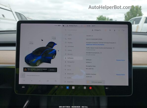 5YJYGDEE3MF231699 2021 TESLA MODEL Y Синий 