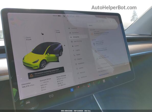 5YJYGDEE5LF015707 2020 TESLA MODEL Y White Vista de los asientos traseros