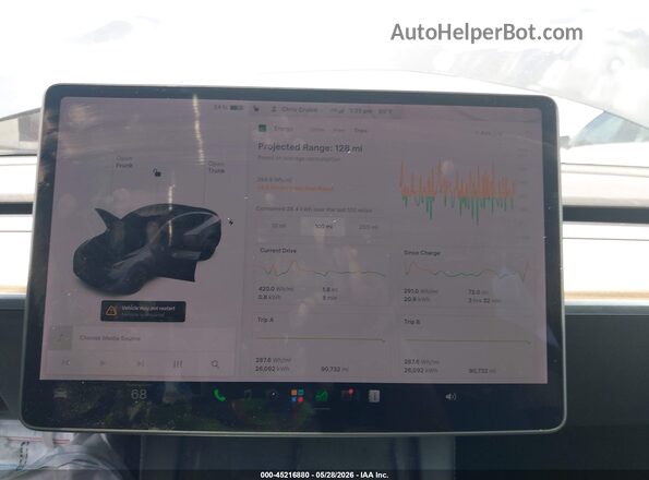 5YJYGDEE5MF259701 2021 TESLA MODEL Y Gray Vista de los asientos traseros