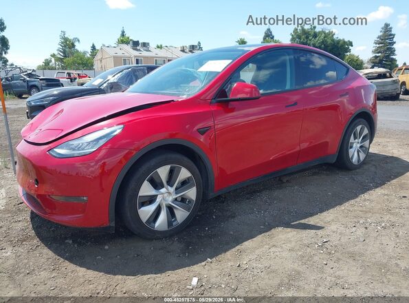 5YJYGDEE5MF277177 2021 TESLA MODEL Y Красный Передняя левая четверть