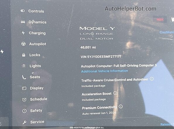 5YJYGDEE5MF277177 2021 TESLA MODEL Y Красный Вид задних сидений