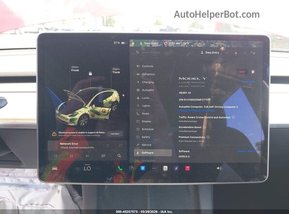 5YJYGDEE5MF277177 2021 TESLA MODEL Y Красный 