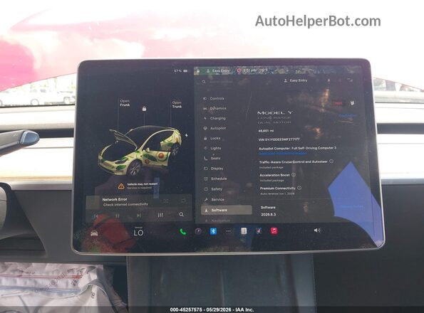 5YJYGDEE5MF277177 2021 TESLA MODEL Y Красный 