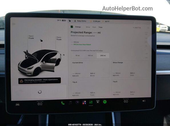 5YJYGDEE6MF100265 2021 TESLA MODEL Y White 