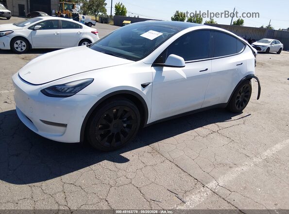 5YJYGDEE6MF100265 2021 TESLA MODEL Y White Przód lewy