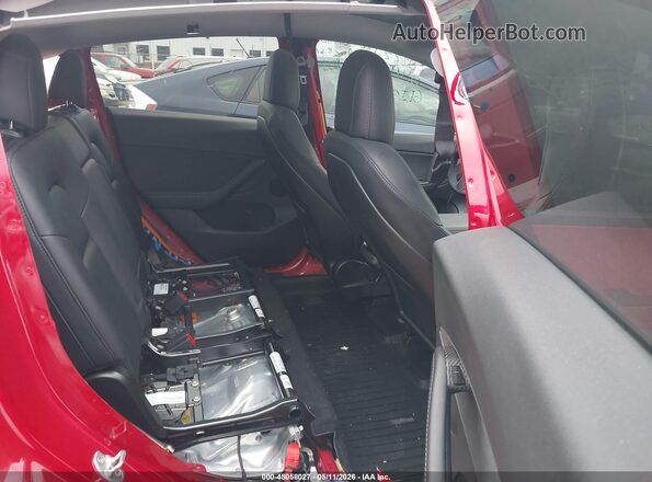 5YJYGDEE8LF010016 2020 TESLA MODEL Y Red Vista de la etiqueta del VIN