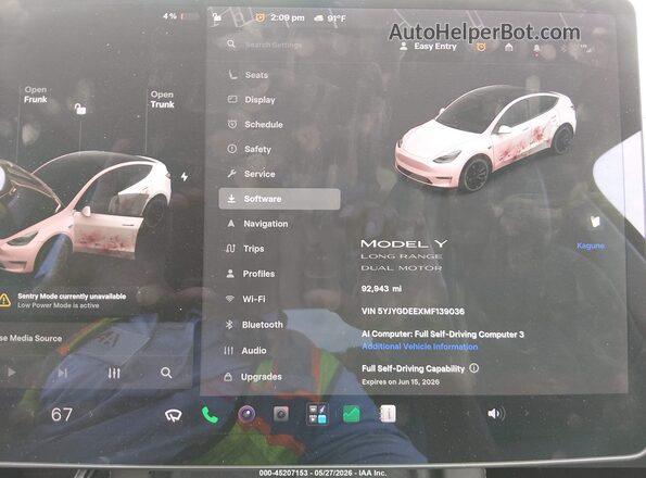 5YJYGDEEXMF139036 2021 TESLA MODEL Y Черный Вид задних сидений