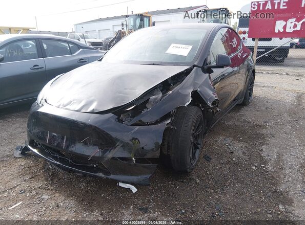5YJYGDEF1MF251958 2021 TESLA MODEL Y Черный Передняя левая четверть
