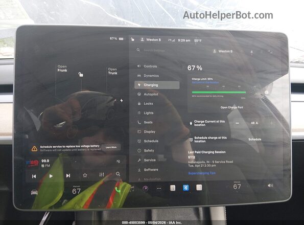 5YJYGDEF1MF251958 2021 TESLA MODEL Y Черный 