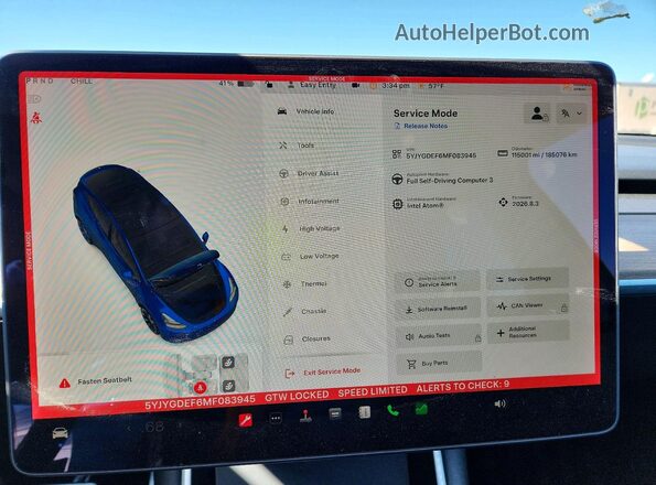 5YJYGDEF6MF083945 2021 TESLA MODEL Blue 