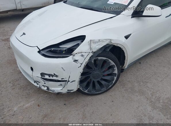 5YJYGDEF6MF302709 2021 TESLA MODEL Y White Vista frontal