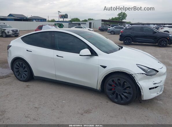 5YJYGDEF6MF302709 2021 TESLA MODEL Y White Vista interior trasera