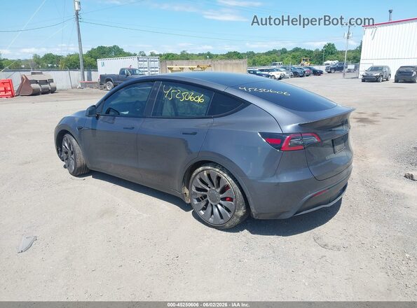 5YJYGDEF7MF302511 2021 TESLA MODEL Y Gray Rear left