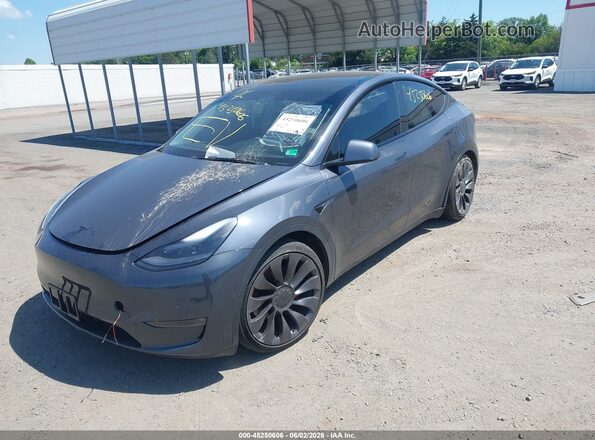 5YJYGDEF7MF302511 2021 TESLA MODEL Y Gray Front left