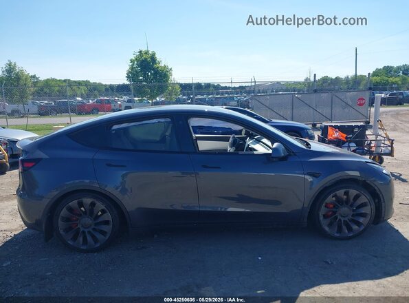 5YJYGDEF7MF302511 2021 TESLA MODEL Y Gray Instrument cluster view