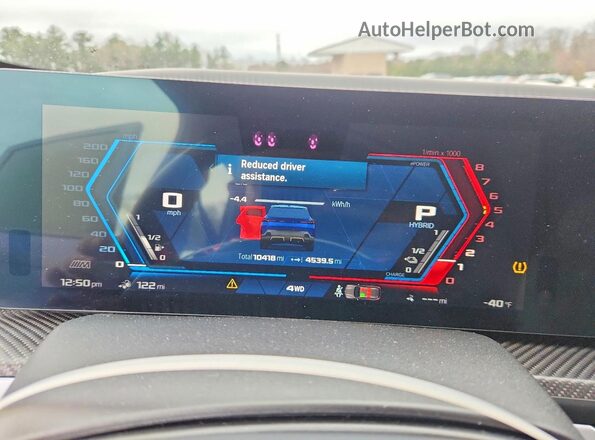 5YM23CS01P9S04351 2023 BMW XM Blue Вид щитка приладів