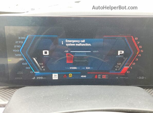 5YM23CS09R9X18080 2024 BMW XM Black ხელსაწყოთა პანელის ხედი