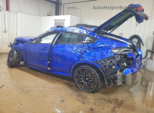 5YMCY0C06M9F10446 2021 BMW X6 Blue Trasero izquierdo