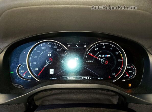 5YMTS0C02LLT10244 2020 BMW X3 White Instrument cluster view