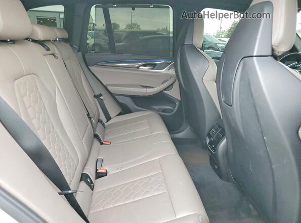 5YMTS0C02LLT10244 2020 BMW X3 White Rear seats view