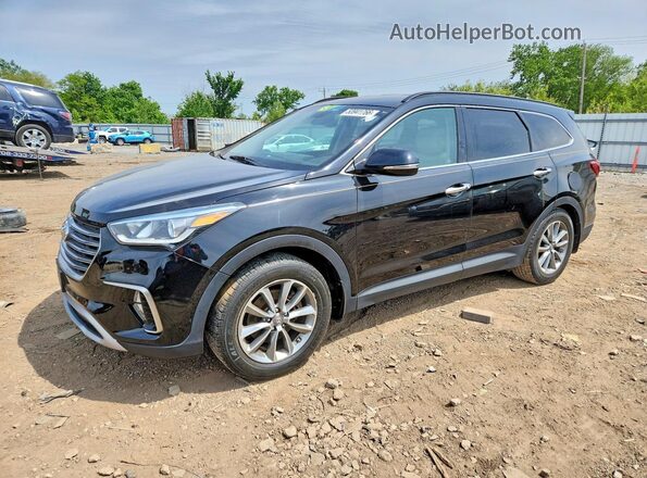 KM8SN4HFXHU197432 2017 HYUNDAI SANTA FE Black Задня ліва чверть