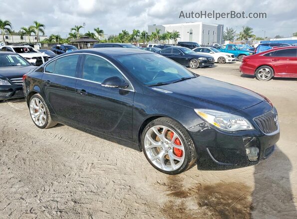 2G4GT5GX0H9138222 2017 BUICK REGAL Black Front view