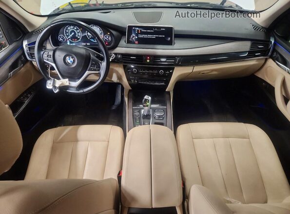 5UXKT0C58G0S78614 2016 BMW X5 White Instrument cluster view