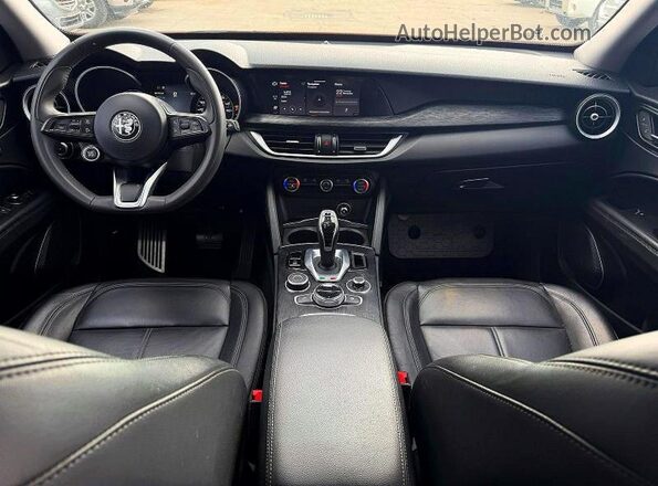 ZASPAKAN8M7D07888 2021 ALFA ROMEO STELVIO Red ხელსაწყოთა პანელის ხედი