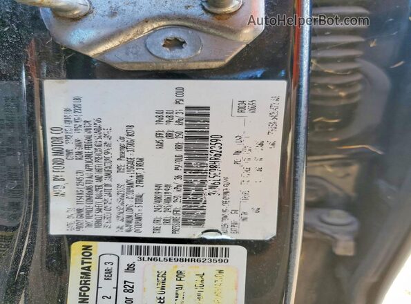 3LN6L5E98HR623590 2017 LINCOLN MKZ Black 