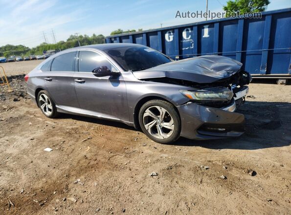 1HGCV2F53JA010080 2018 HONDA ACCORD Gray Դիմացի տեսք