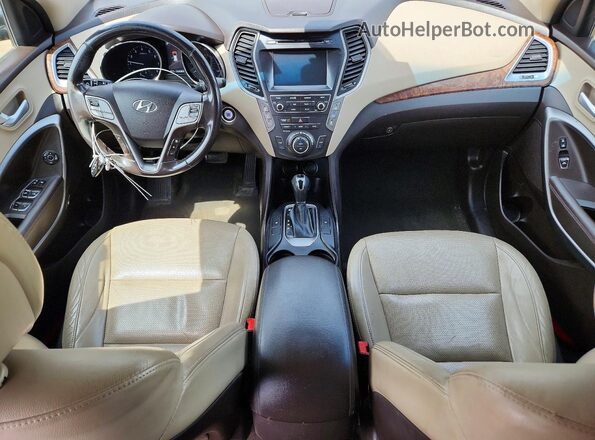 KM8SN4HFXHU197432 2017 HYUNDAI SANTA FE Black Вид щитка приладів