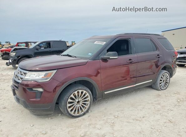 1FM5K7DH3JGA80777 2018 FORD EXPLORER Бордовый Задняя левая четверть