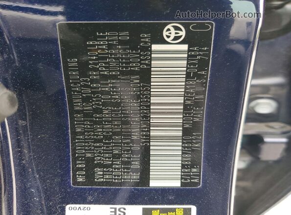 5YFB4MDE2RP095657 2024 TOYOTA COROLLA Blue 