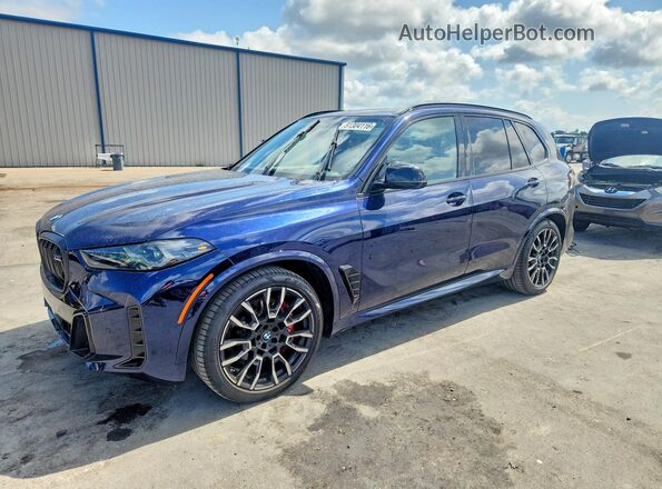 5UX33EU03R9T09335 2024 BMW X5 Blue Հետևի ձախ