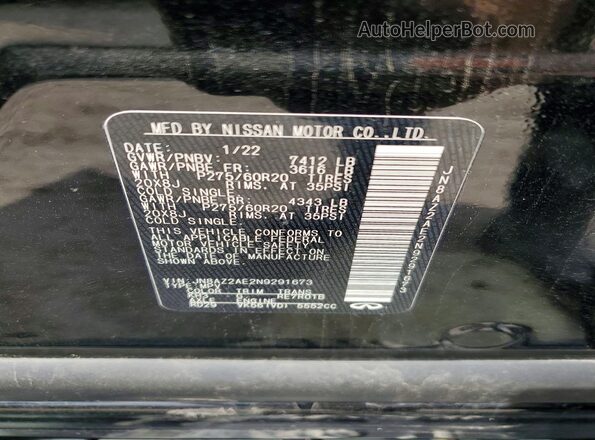 JN8AZ2AE2N9291673 2022 INFINITI QX80 Black 
